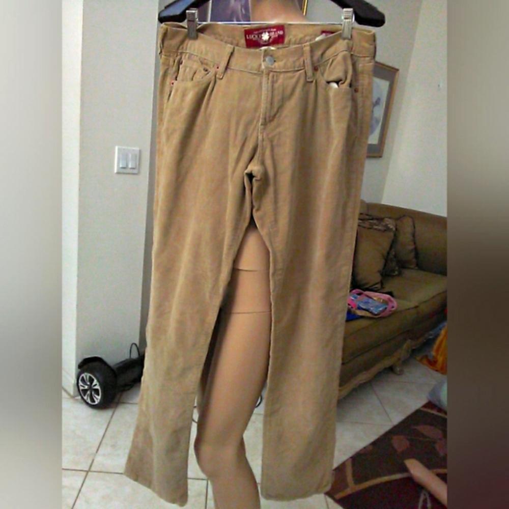 COOL LUCKY BRAND Tan Corduroy Pants SZ. 4/27 STRAIGHT LEG  (SO 🔥🔥🔥🔥)